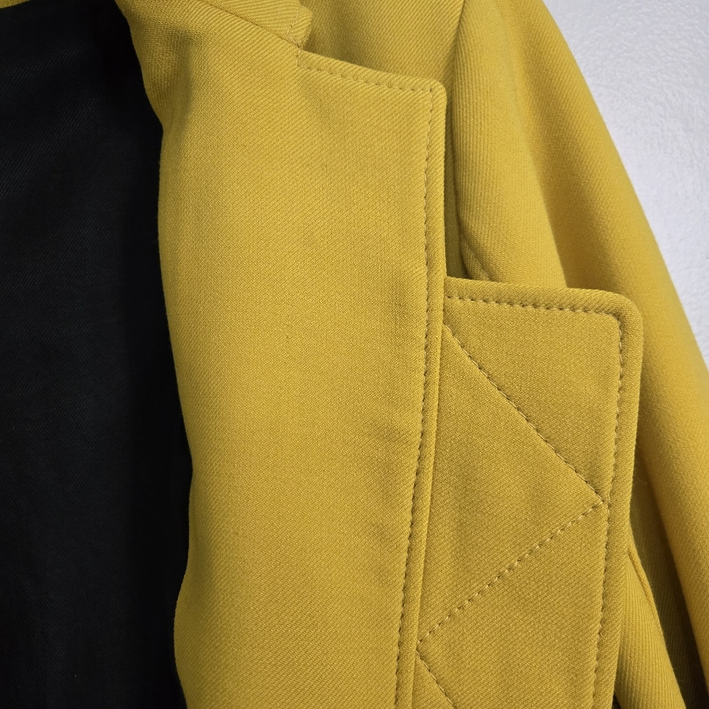 💛 Dorothee Schumacher Mustard Cropped Jacket, Size 12* ~ VGUC - Picture 9 of 15